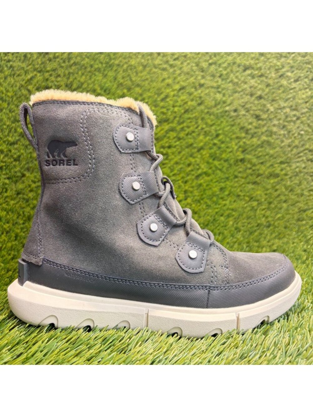 Sorel Explorer II Joan Womens Size 6 Gray Outdoor Suede Waterproof Winter Boots